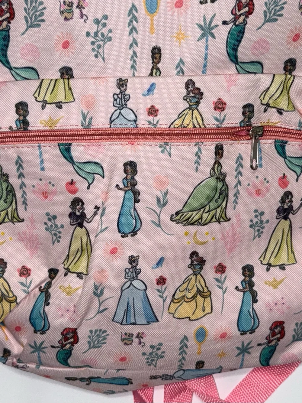NWT-Disney Princess x Fast Forward 16” Princess Print Pink Backpack